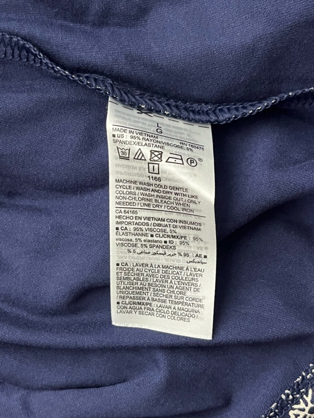 Old Navy Women's Navy White Short Sleeve Patterned Dress - Picture 7 of 7